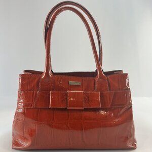 kate spade Patent Croc Embossed Shoulder Purse
